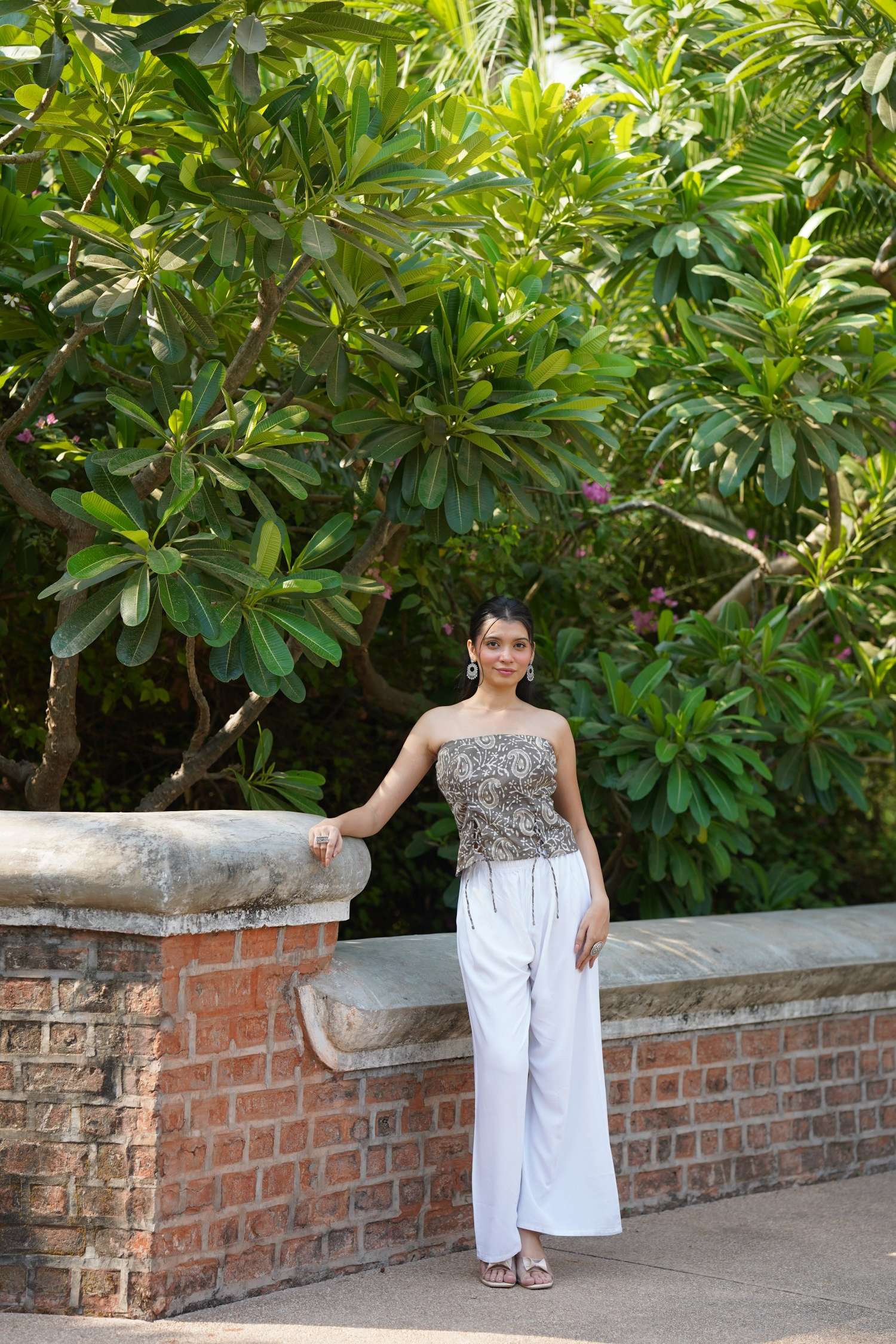 Taupe Paisley Tube Top