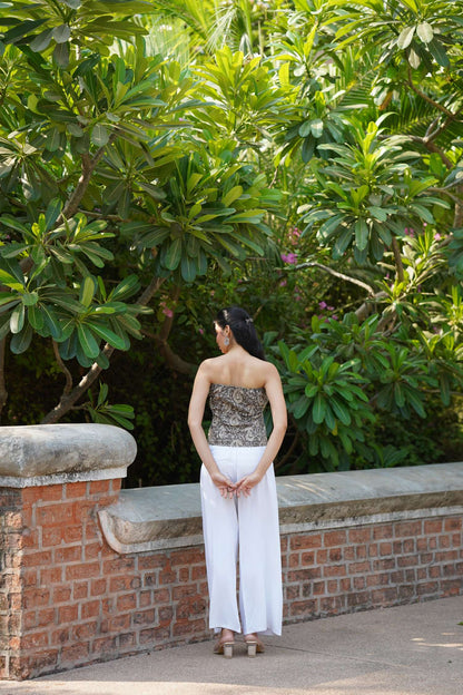 Taupe Paisley Tube Top