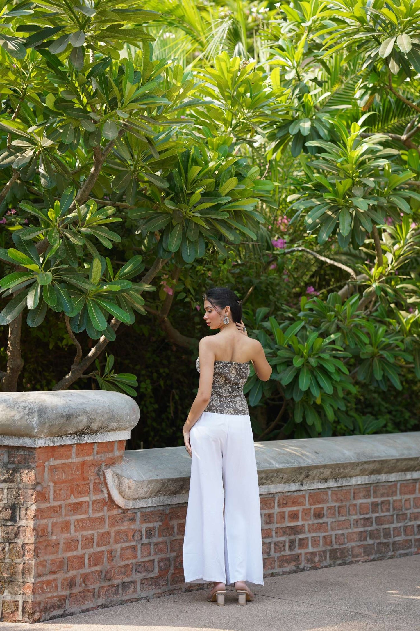 Taupe Paisley Tube Top