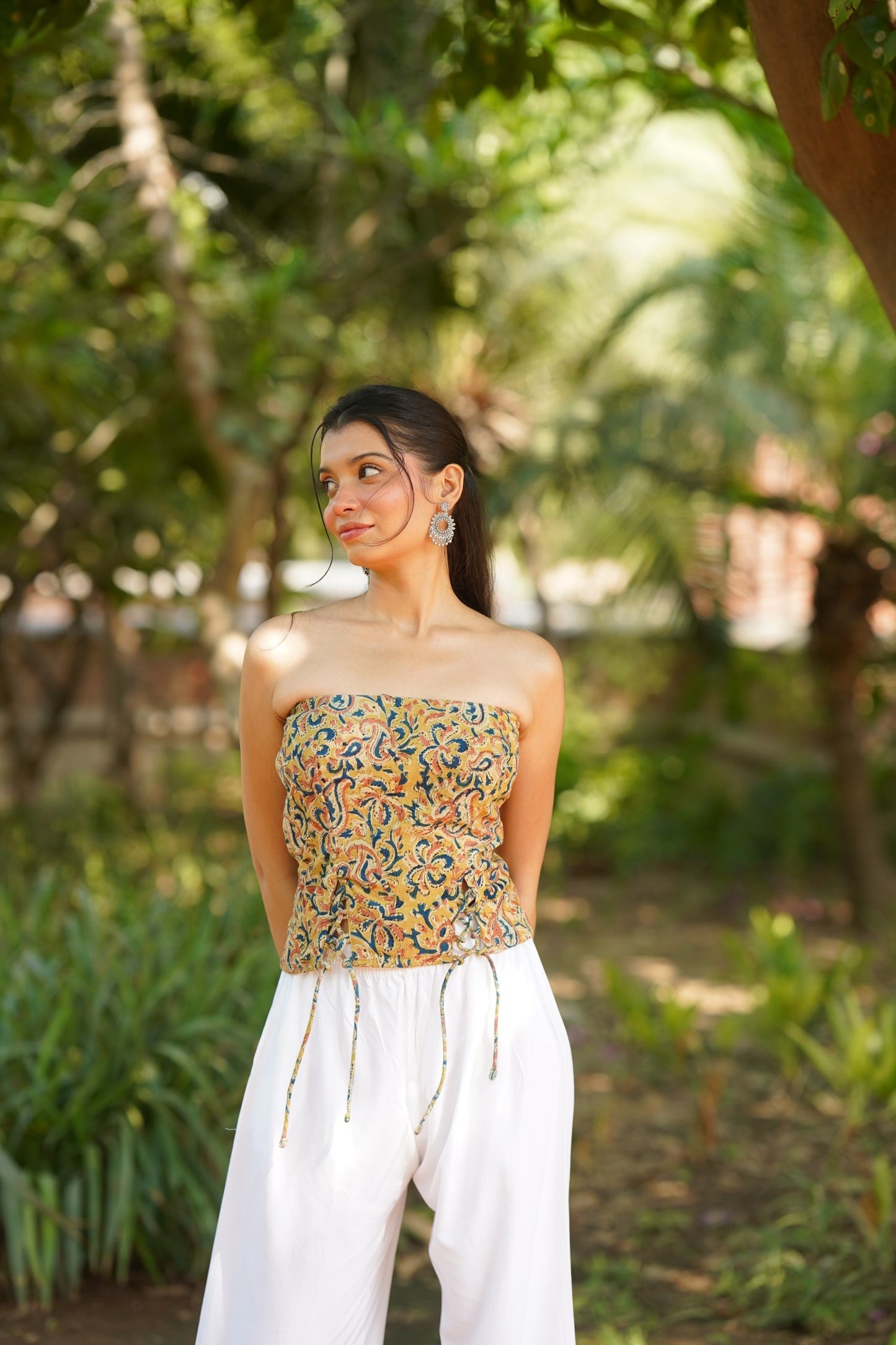 Mustard Paisley Tube Top