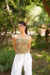 Mustard Paisley Tube Top