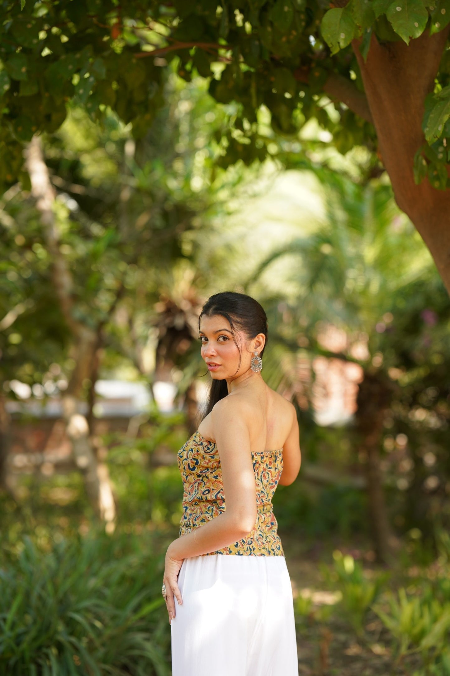 Mustard Paisley Tube Top