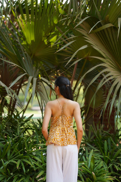 Mustard Floral Top