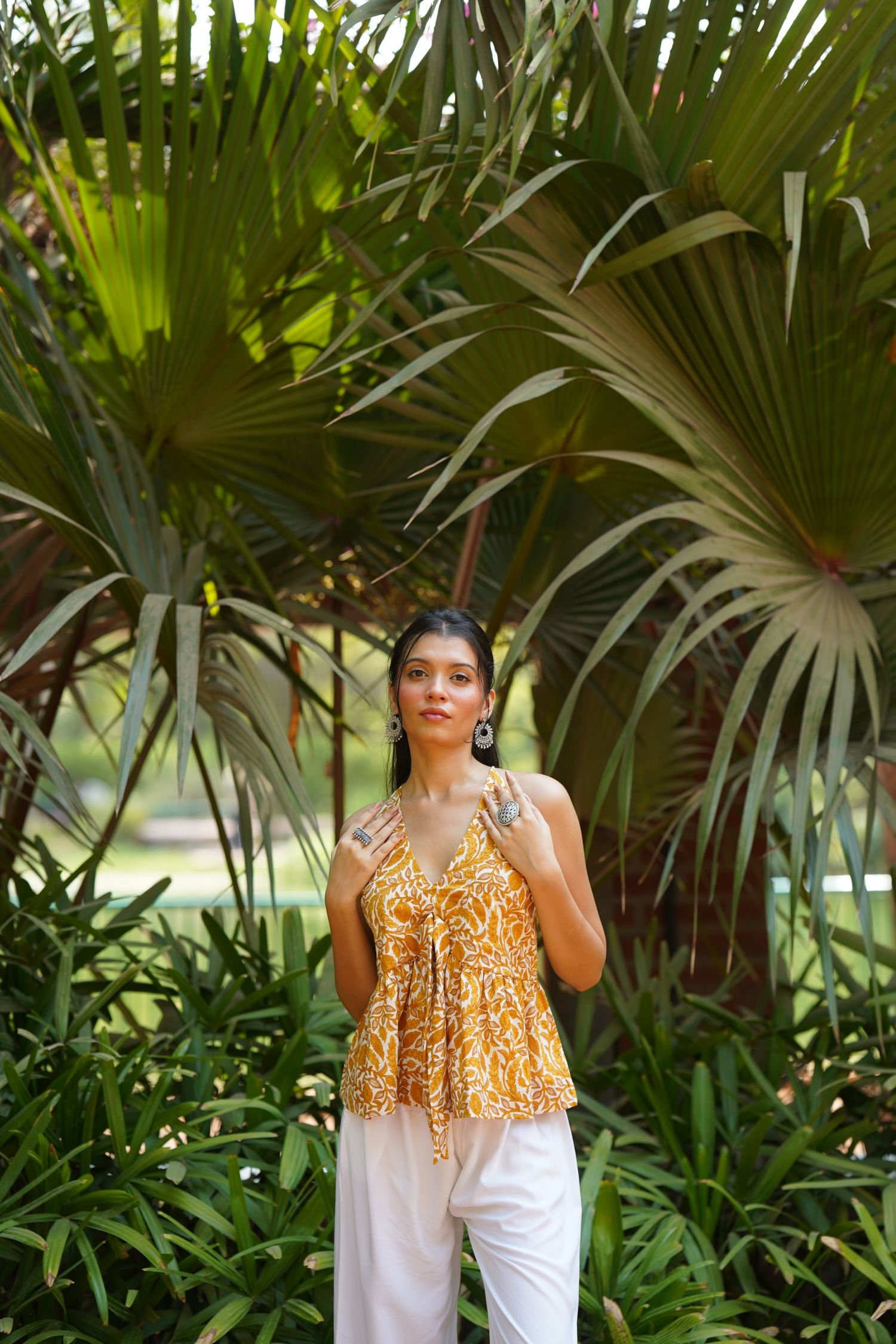 Mustard Floral Top