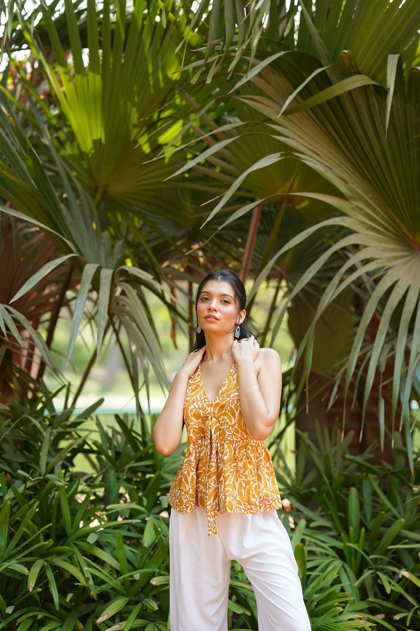 Mustard Floral Top
