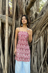Pink Ikat Straight Corset Kurti