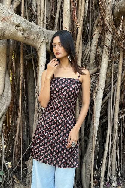 Black Buti Corset Kurti