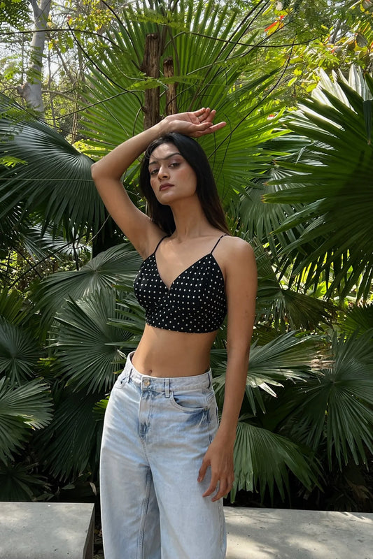 Black Polka Dot Bralette