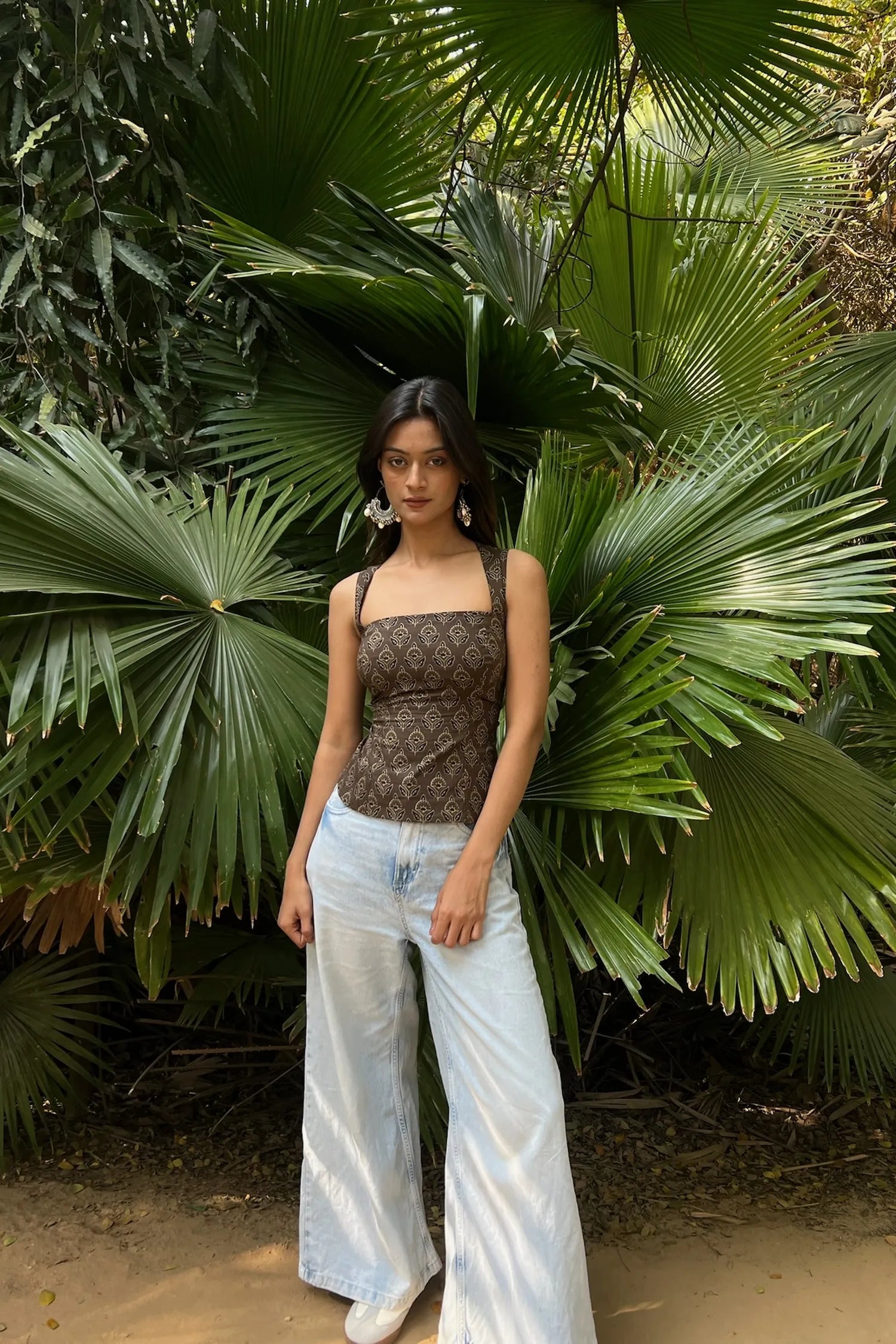Brown Buti Corset Top