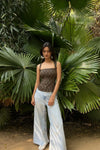 Brown Buti Corset Top