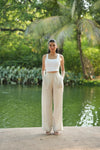 Khadi White Airy Linen Pants