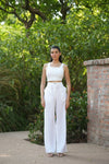 White Airy Linen Pants