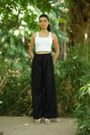 Black Solid Palazzo Pants