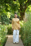 Yellow Solid Lupi Kurti