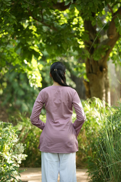 Pink Solid Lupi Kurti