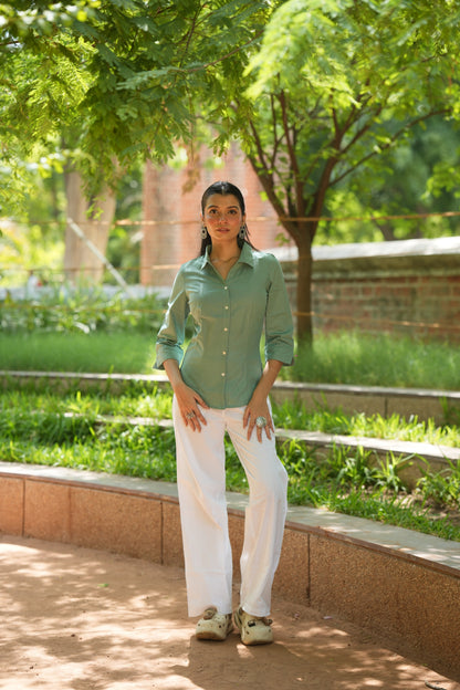 Green Cotton Shirt