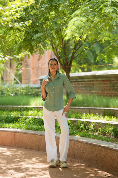 Green Cotton Shirt