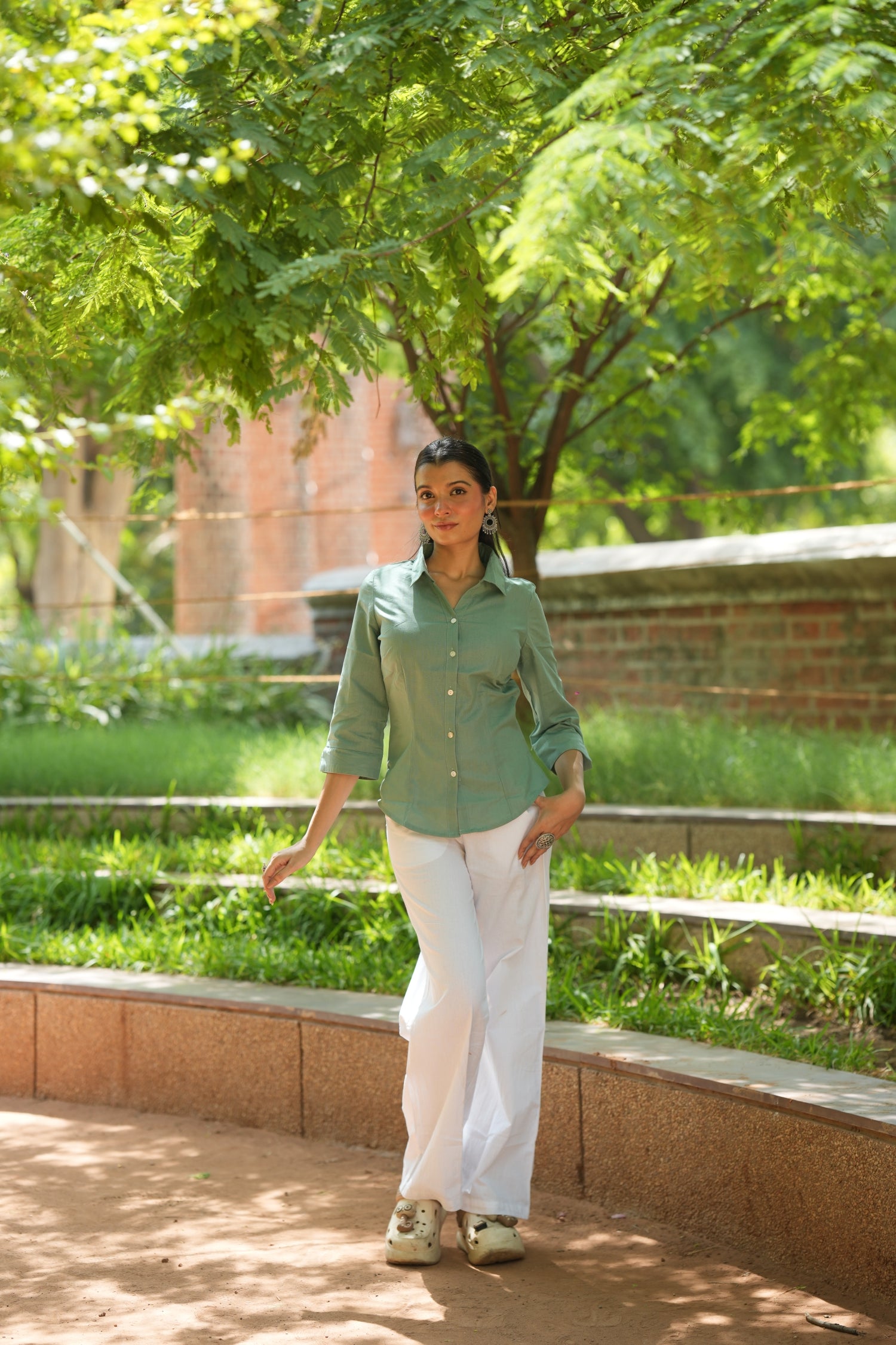Green Cotton Shirt