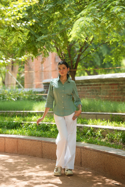 Green Cotton Shirt