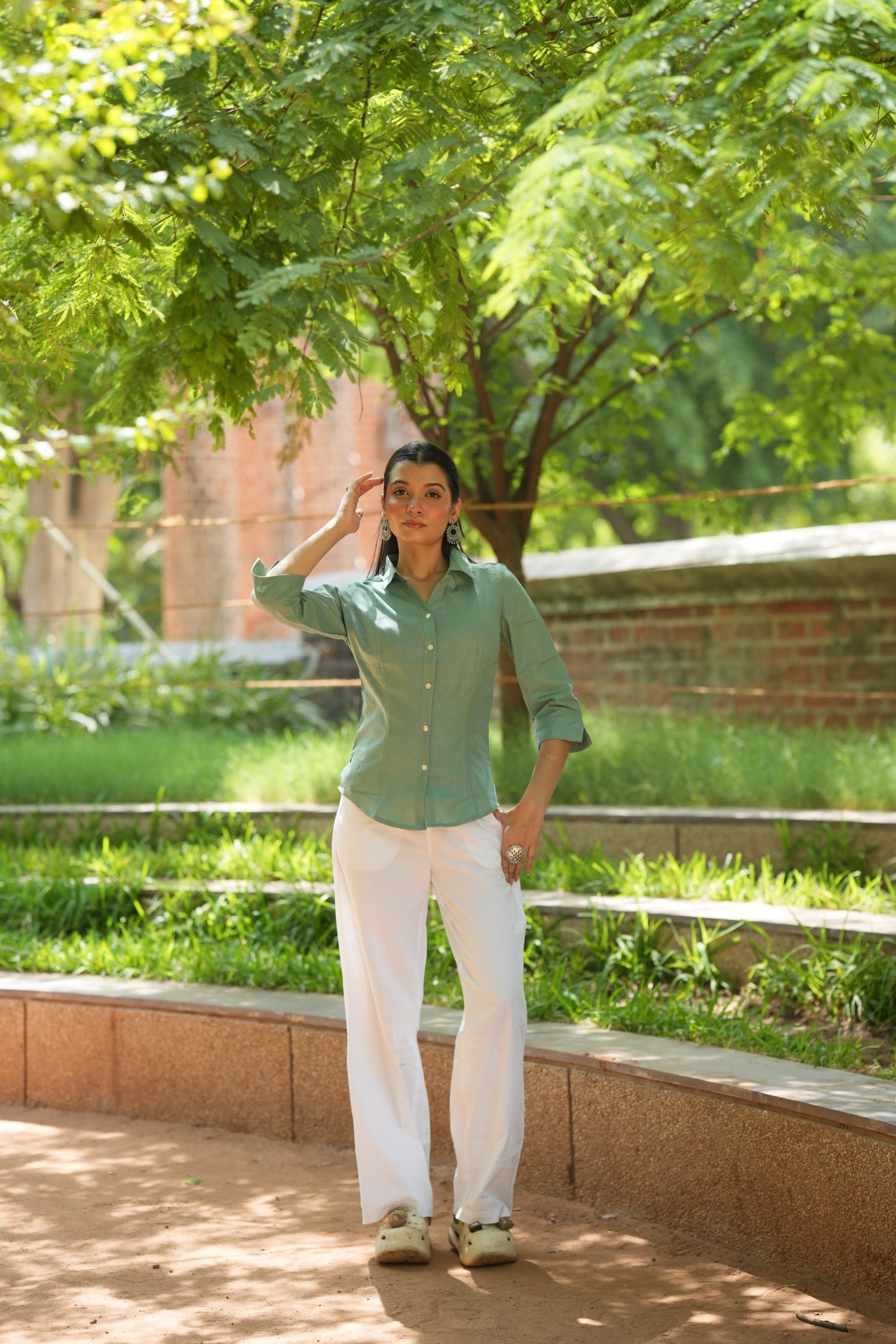 Green Cotton Shirt