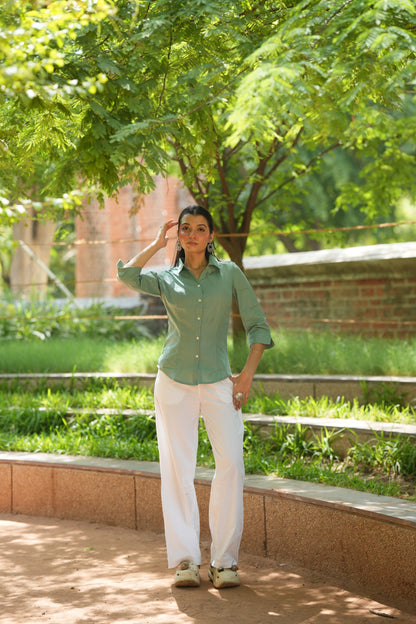 Green Cotton Shirt