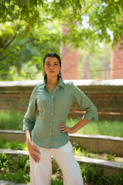 Green Cotton Shirt