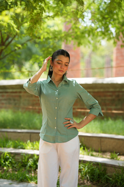 Green Cotton Shirt